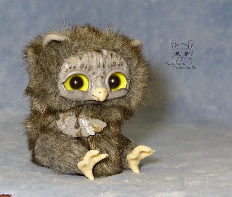 Парочка серых счастливых сов