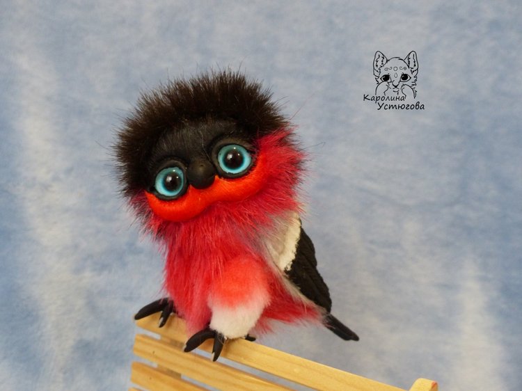 Снегири — Игрушки в смешанной технике (мех и глина): Арт (фото 9)