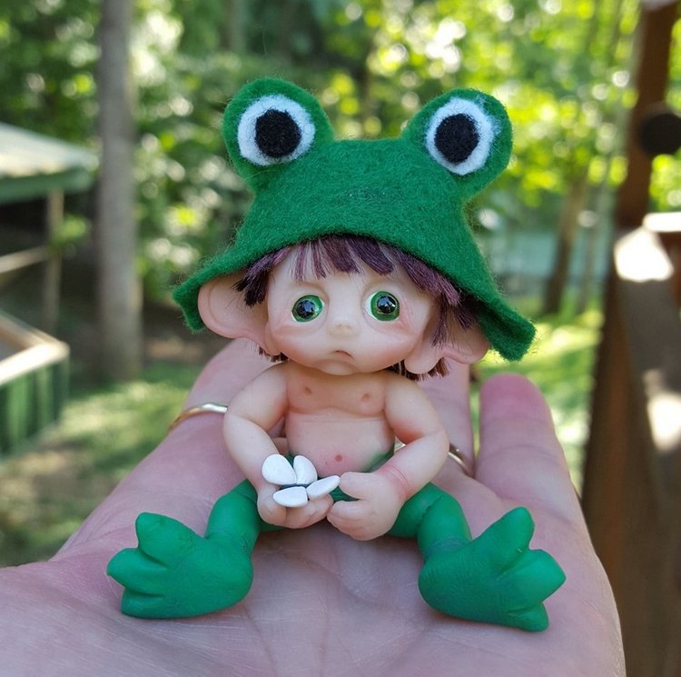 Авторские малыши из полимерной глины: Gail's Fantasy Baby Miniatures (фото 6)