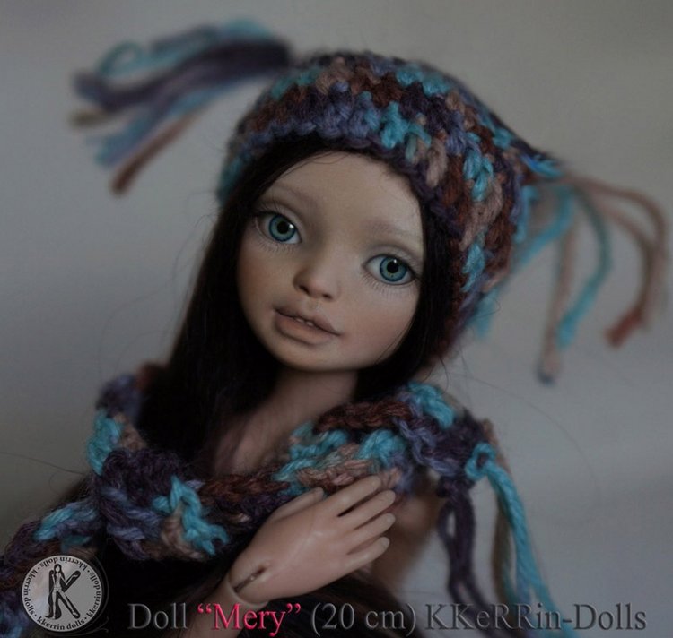 Шарнирная авторская кукла "Mery" (20см), от KKeRRin-Dolls (фото 5)