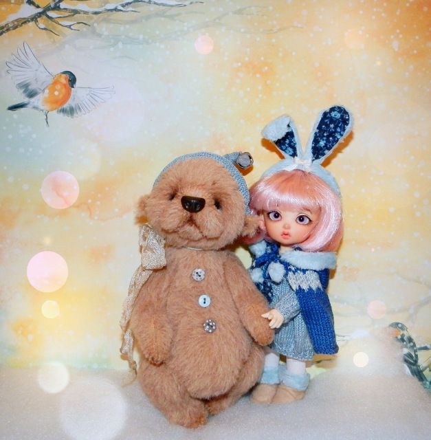 Наши зимние зарисовки, часть 2. Малышки-зайчишки (фото 4)