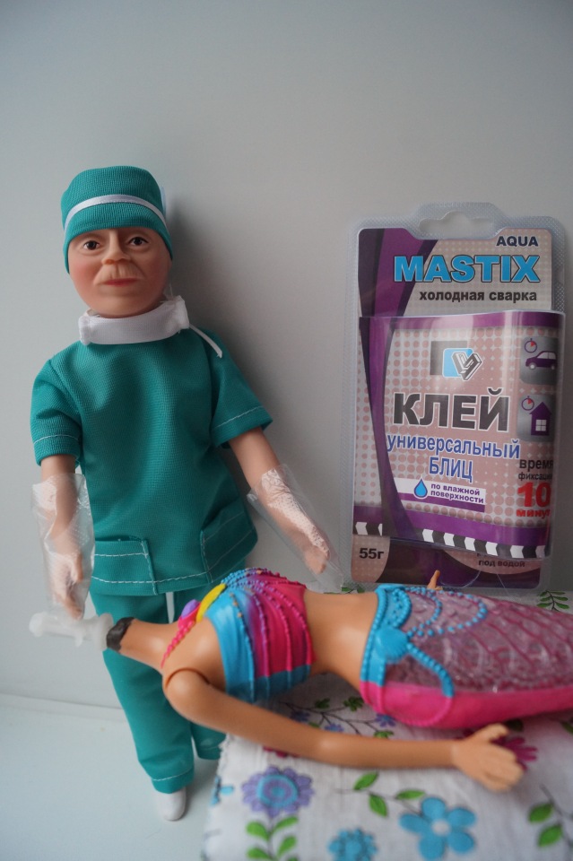 Первая выписка декабря. Поломки шейных шарниров и способы их исправления, избавляем волосы Барби от жира. Преображение