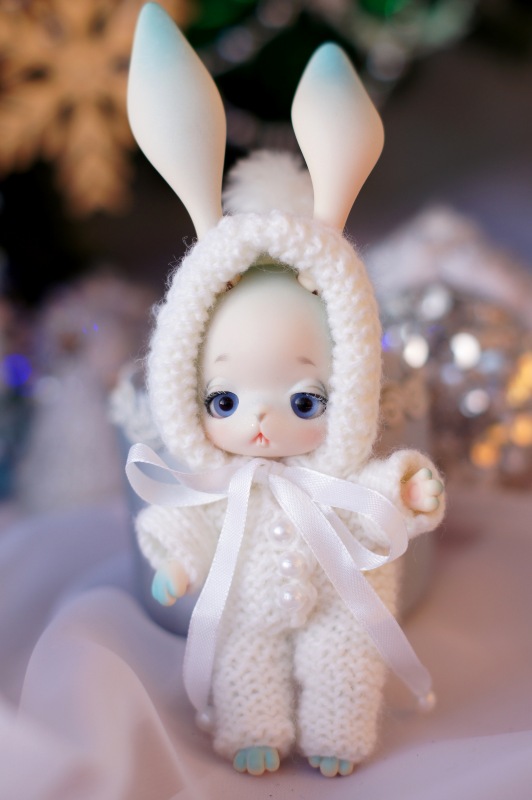 Зайка беленький под елочкой сидел... Dollzone Rabbit Senna (фото 5)