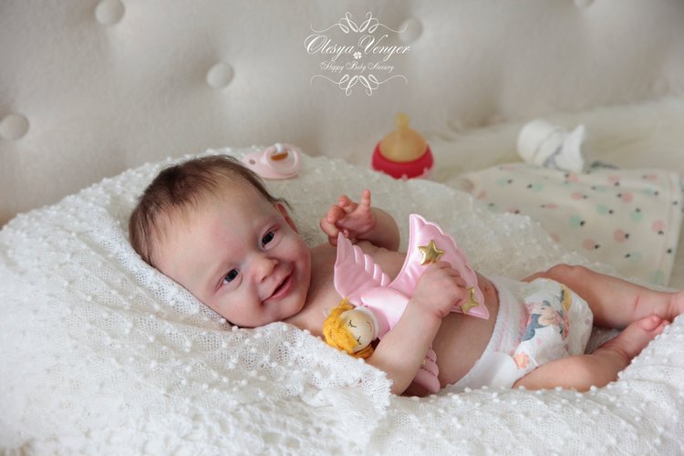 Моё новогоднее солнышко. Малышка из молда Санни. Кукла реборн Олеси Венгер