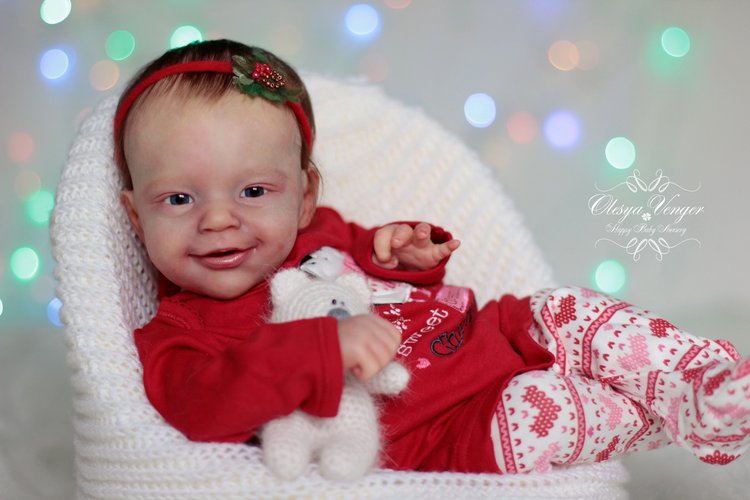 Моё новогоднее солнышко. Малышка из молда Санни. Кукла реборн Олеси Венгер