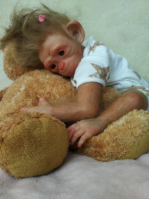 Бонька-обезьянка реборн Рязановой Елены (фото 7)