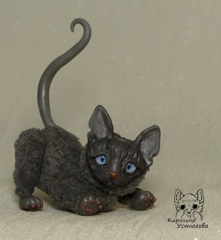 Миниатюрные серые Сфинксы