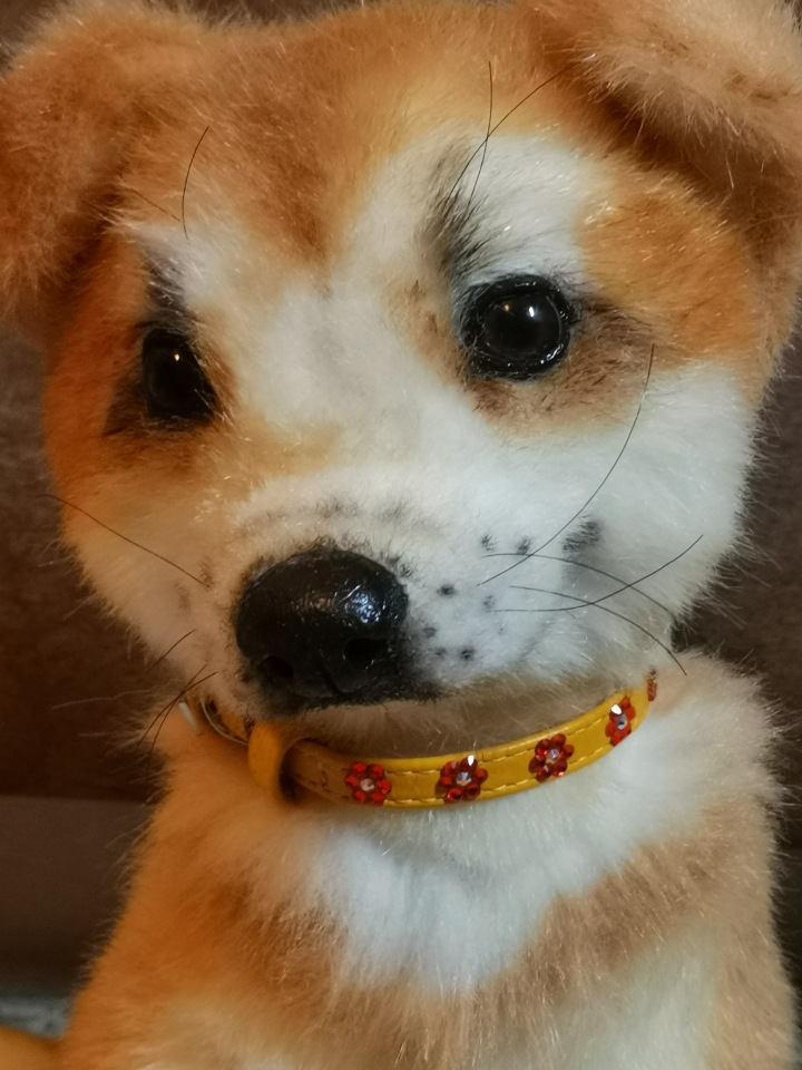 Акито щенок — Игрушки в смешанной технике (мех и глина): Арт