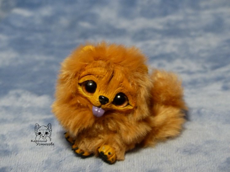 Щенок Чау-Чау — Игрушки в смешанной технике (мех и глина): Арт (фото 8)