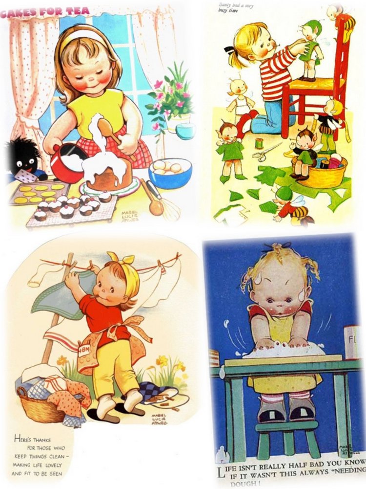 Beatrice Perini. Авторские работы ООАК из глины "терракота" - Mabel Lucie Attwell, часть 2 (фото 2)