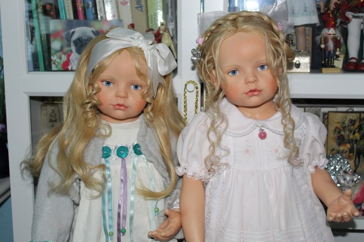 Две Фины, две сестрички — Куклы Hildegard Gunzel (Гюнцель) из винила: Gotz