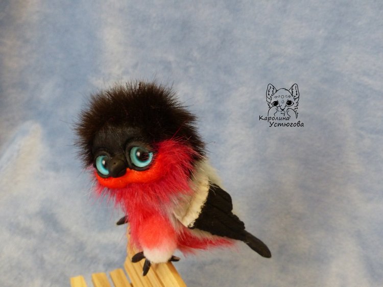 Снегири — Игрушки в смешанной технике (мех и глина): Арт (фото 8)