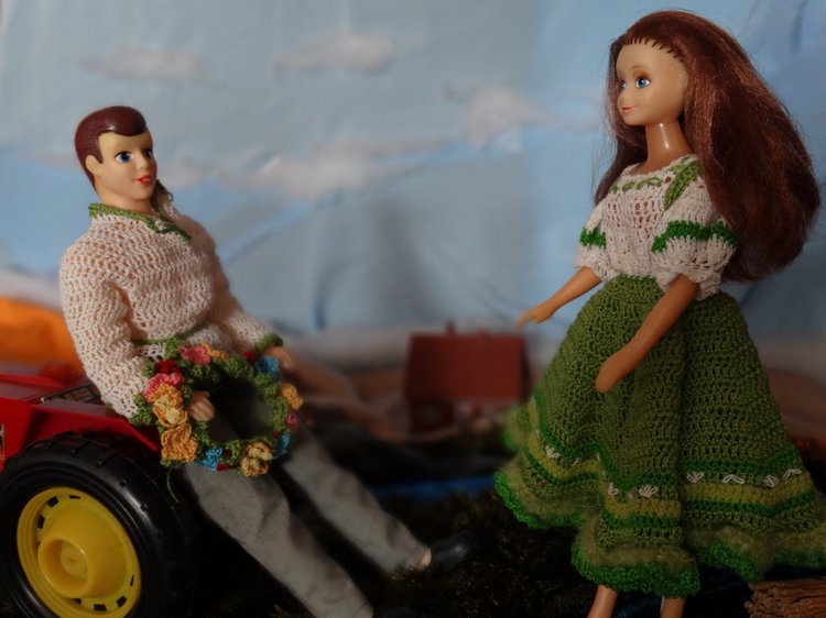 Сельская романтика для стареньких кукол (фото 8)