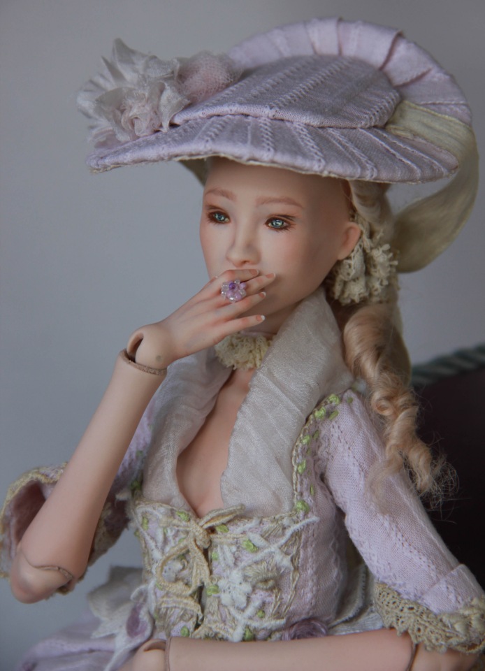 Маркиза М. Фарфоровая шарнирная кукла (фото 10)