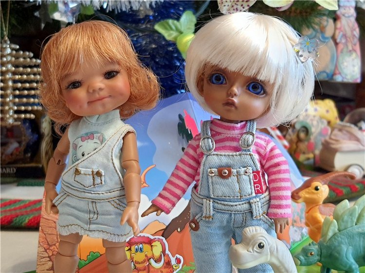 Динозаврики | Бэйбики Динозаврики — Куклы Meadow dolls (Медовушки): BJD (БЖД) (фото 7)