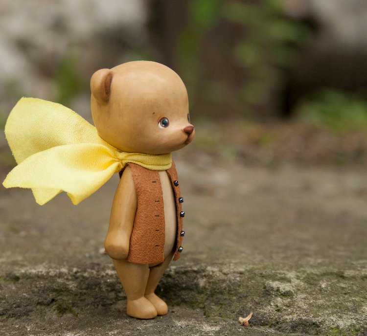 Деревянный мишка авиатор — Авторские игрушки из дерева: резьба