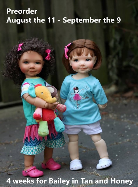 Предзаказ на Bayley (46 см) от Meadow dolls в цвете мед и тан