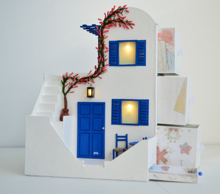 Греческая вилла — Румбоксы и кукольные интерьеры: фото