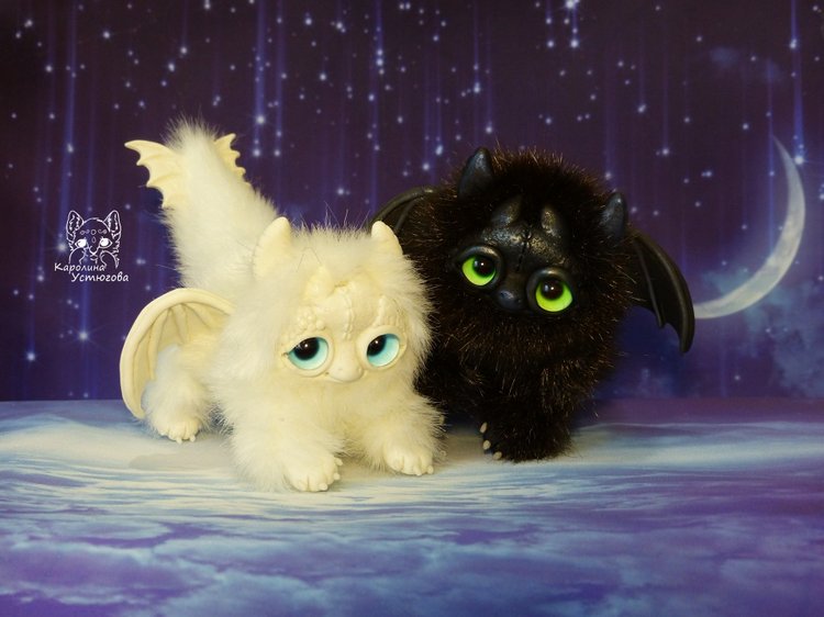 Драконы Дневная и Ночная Фурии