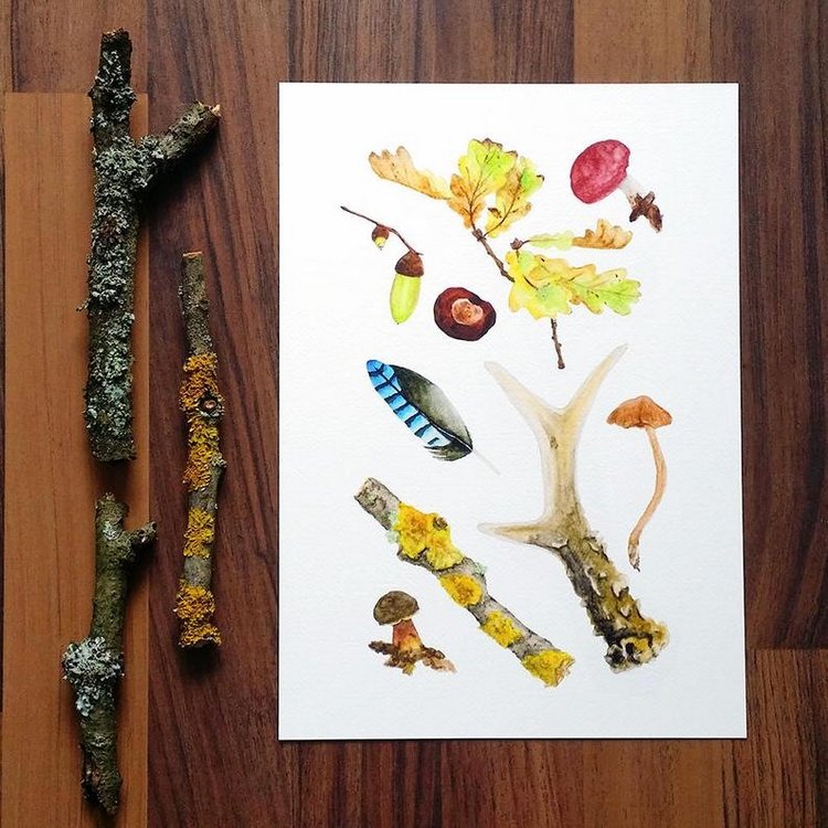 SnailMaidenStudio - Акварельные иллюстрации маленьких живых существ