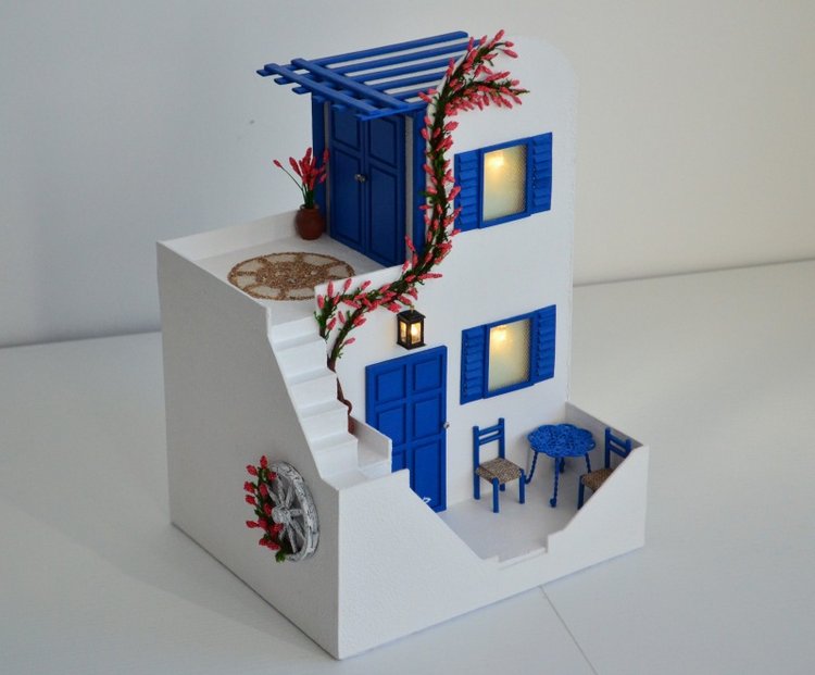 Греческая вилла — Румбоксы и кукольные интерьеры: фото