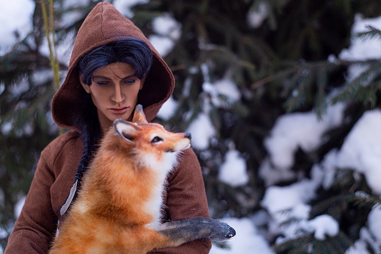 Прогулка с лисой по снегу (фото 2)