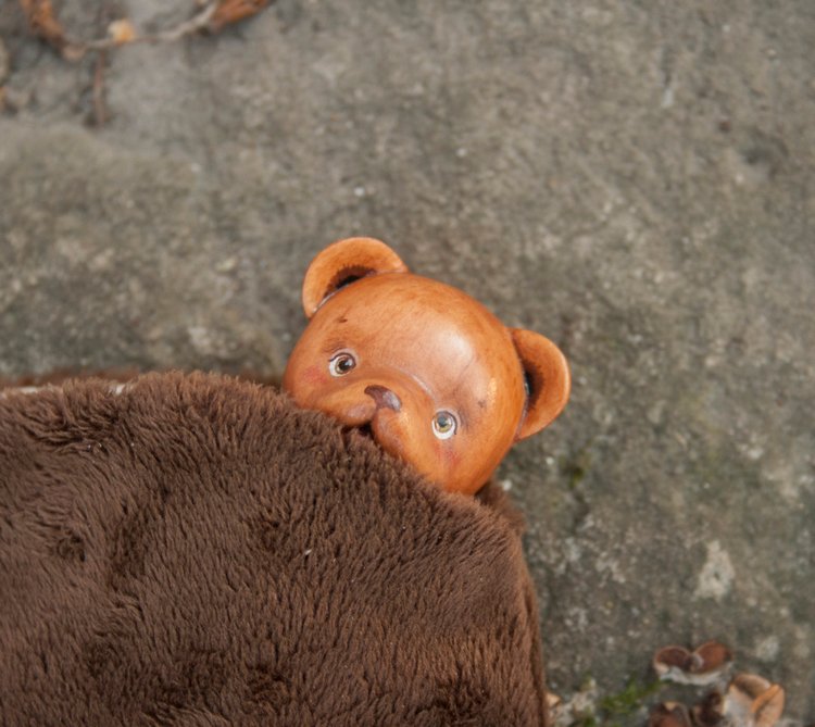 Деревянный мишка путешественник