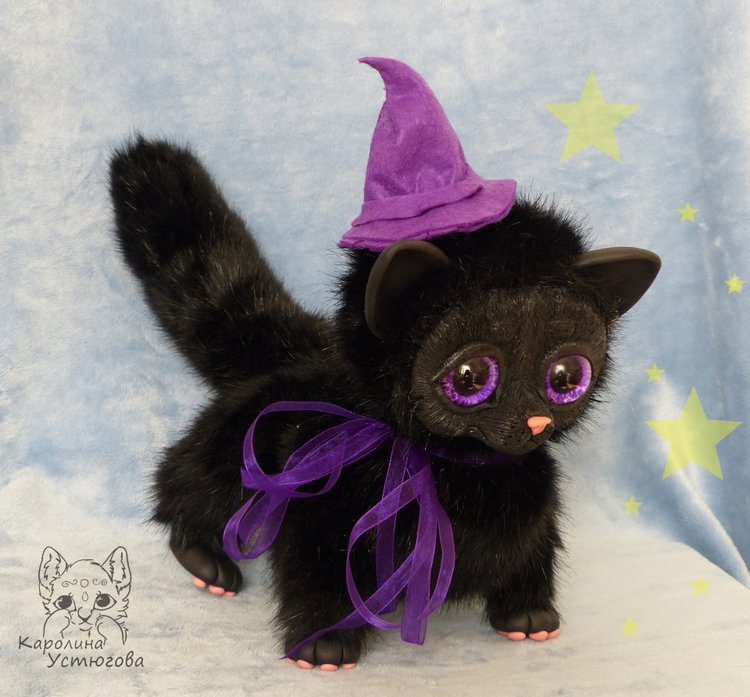 Ведьмин кот, история — Игрушки в смешанной технике (мех и глина): Арт