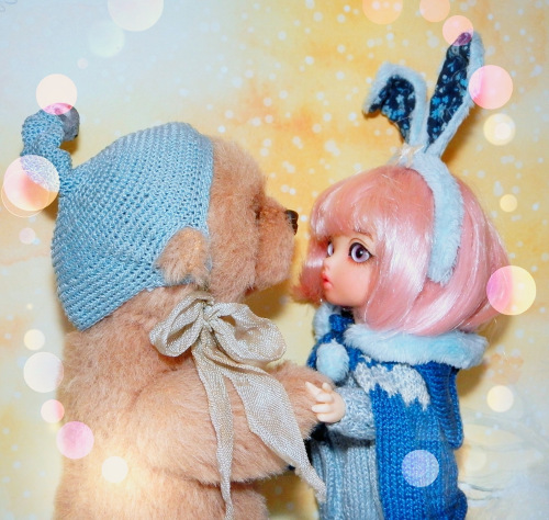 Наши зимние зарисовки, часть 2. Малышки-зайчишки (фото 6)