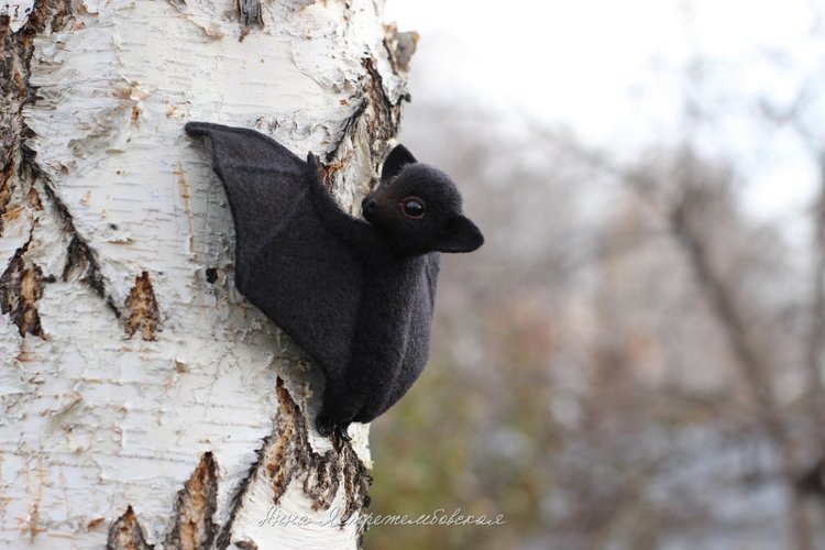 Летучий лисенок — Валяные игрушки из шерсти: сухое валяние (фото 10)