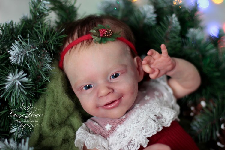 Моё новогоднее солнышко. Малышка из молда Санни. Кукла реборн Олеси Венгер