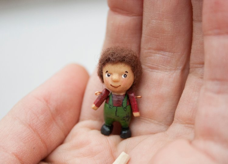 Мои деревянные козявочки — Авторские миниатюрные куклы: лепка (фото 10)