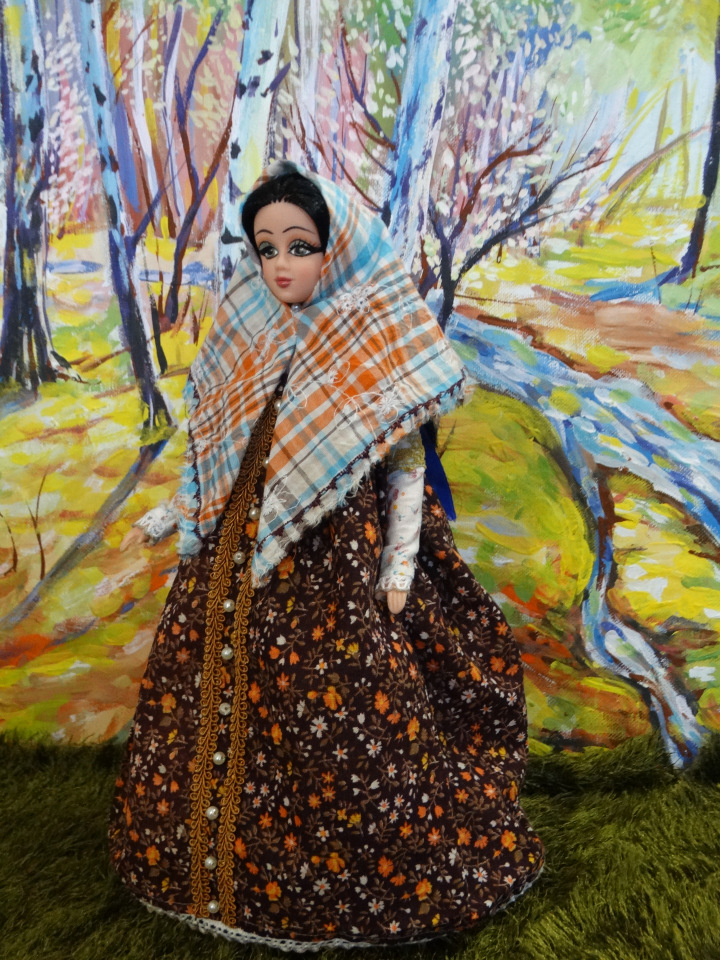 Шьём русский костюм для куклы формата Барби