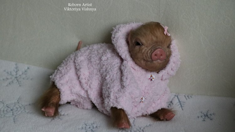 Поросенок Мила... куколка реборн Виктории Вишни (фото 7)