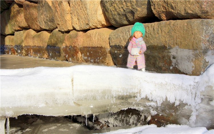 Зимняя прогулка Сони. Уникальная кукла от Сильвии Наттерер