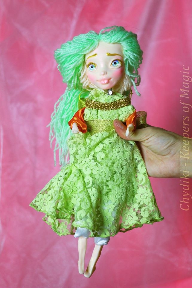 Chydiki - Fairy OOAK Art dolls, artist collectible fantasy clay toys - 6