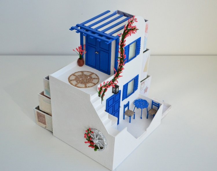 Греческая вилла — Румбоксы и кукольные интерьеры: фото (фото 8)