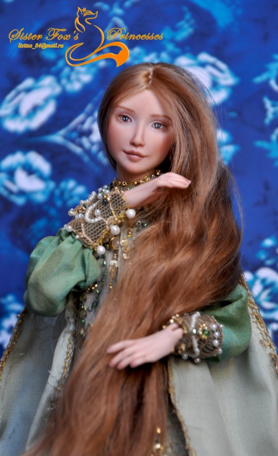 Фарфоровая шарнирная кукла Царевна-лягушка от SisterFox (фото 7)