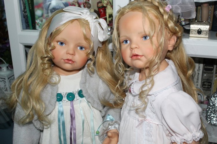 Две Фины, две сестрички — Куклы Hildegard Gunzel (Гюнцель) из винила: Gotz