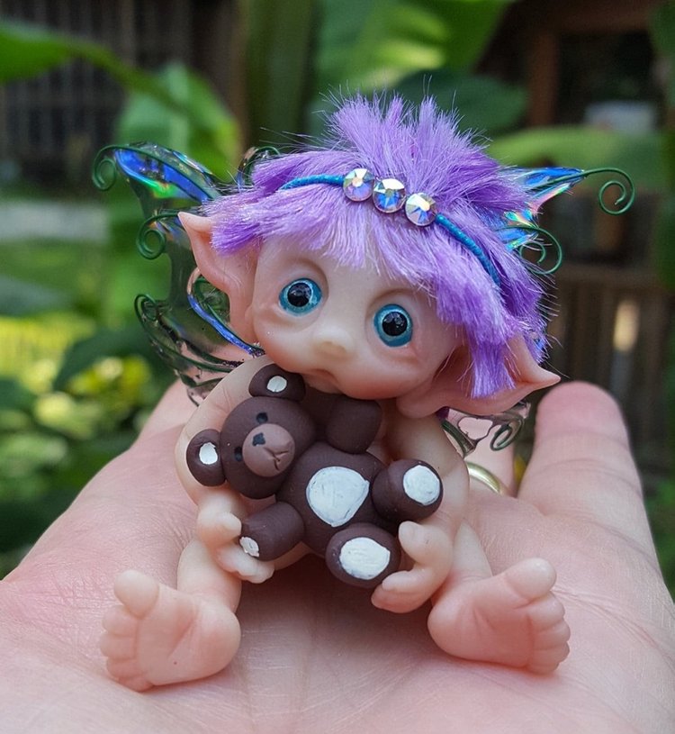 Авторские малыши из полимерной глины: Gail's Fantasy Baby Miniatures
