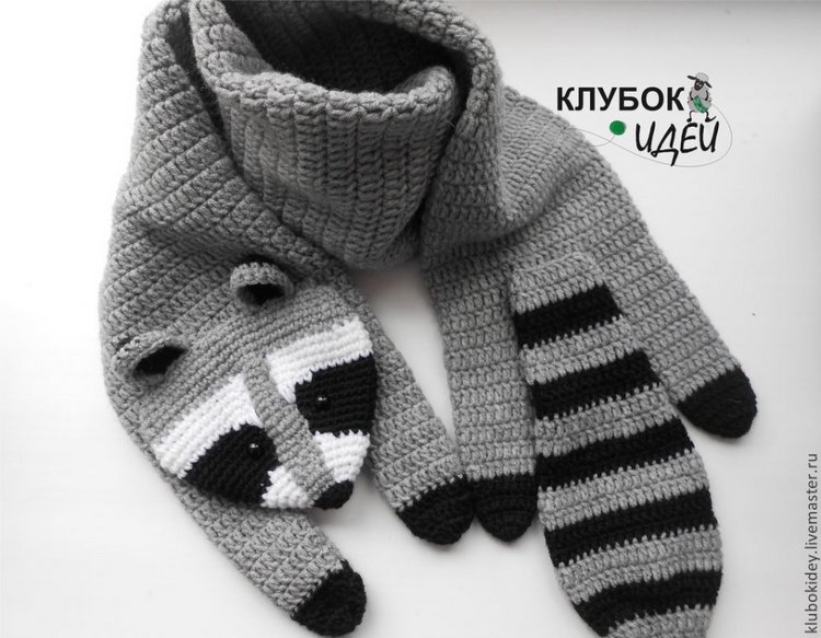 Вязание. Любимый котёнок на шею