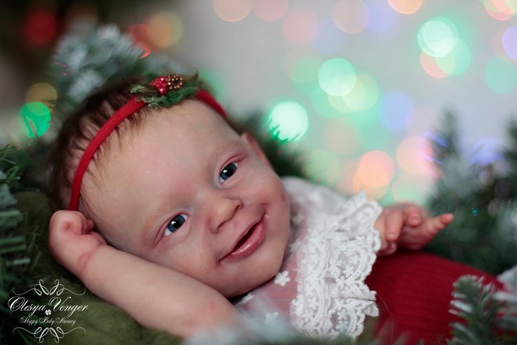 Моё новогоднее солнышко. Малышка из молда Санни. Кукла реборн Олеси Венгер