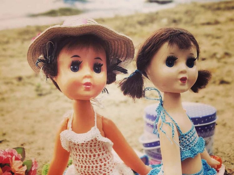 Пляжные ретро-фото для стареньких кукол (фото 4)