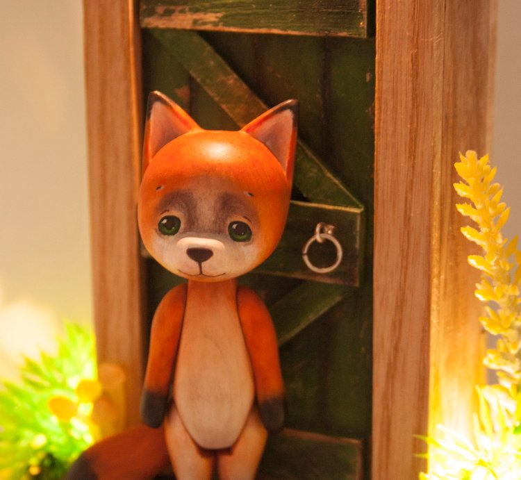 Лисенок и дверь в лето — Авторские игрушки из дерева: резьба