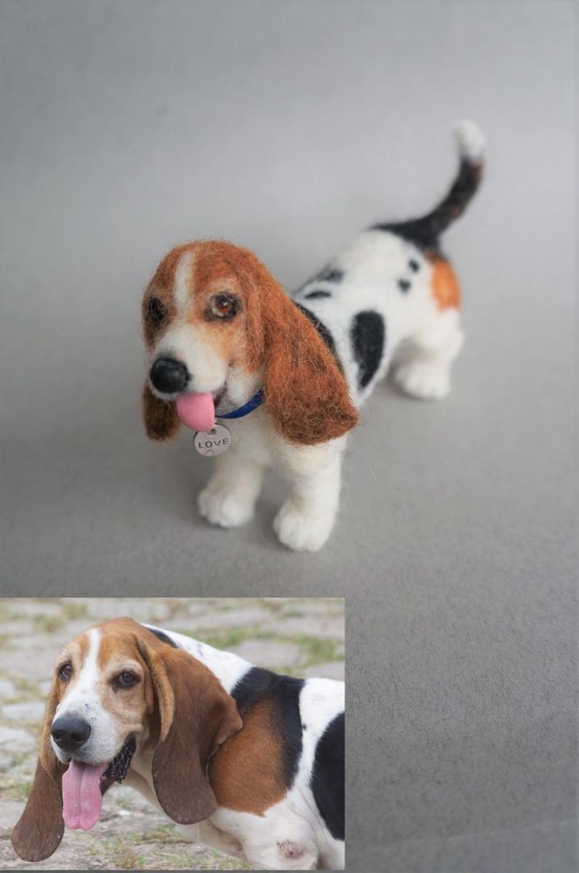 JanetsNeedleFelting - Авторские войлочные скульптуры домашних животных (фото 10)