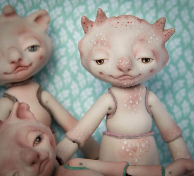 Фарфоровые тролли — Авторские шарнирные куклы своими руками: лепка (фото 3)