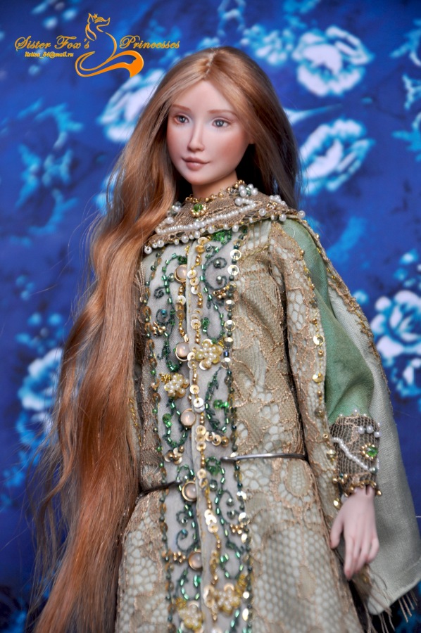 Фарфоровая шарнирная кукла Царевна-лягушка от SisterFox (фото 6)