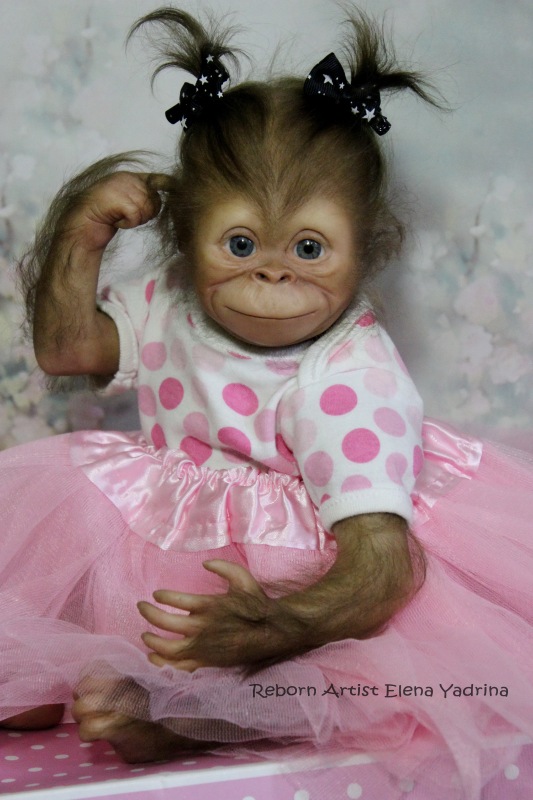 Обезьянка Бинди. Куклы реборн Елены Ядриной