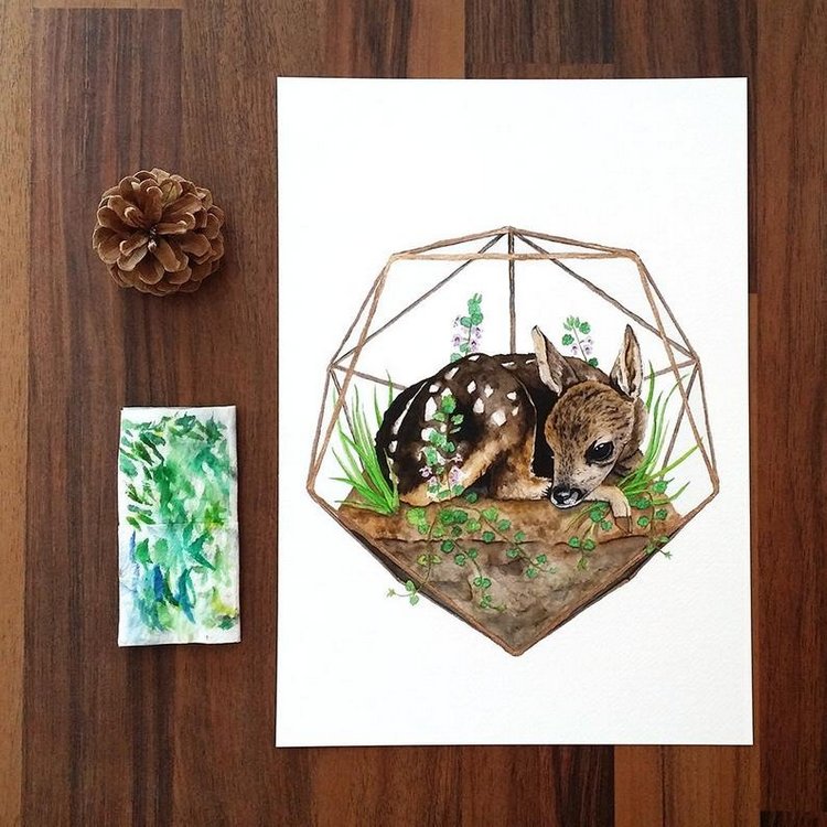 SnailMaidenStudio - Акварельные иллюстрации маленьких живых существ