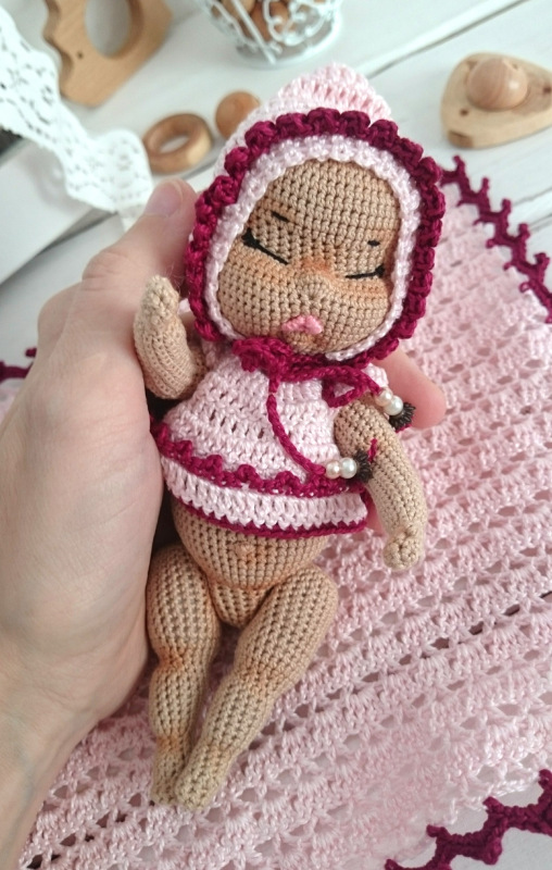 Младенец крючком — Авторские вязаные куклы: интерьерные (фото 5)